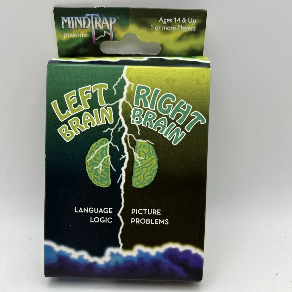 Mindtrap Left Brain Right Brain Solve Language Logic Picture‎ Puzzles Artistic